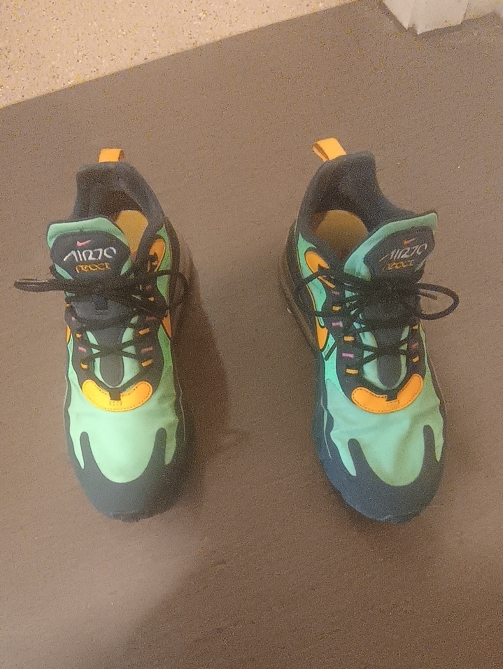 Nike Green & Yellow Sneakers with Black Accents